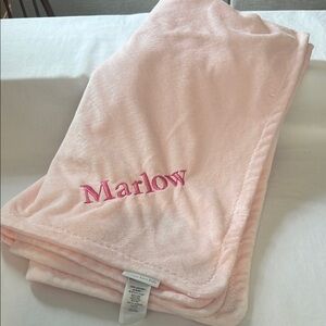 Pottery Barn Kids Pink Plush Blanket “Marlow”